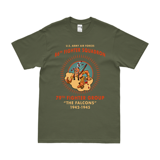 86th Fighter Squadron WW2 Legacy Tribute T-Shirt Tactically Acquired Military Green Clean Small