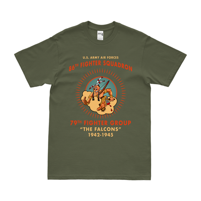 86th Fighter Squadron WW2 Legacy Tribute T-Shirt Tactically Acquired Military Green Clean Small