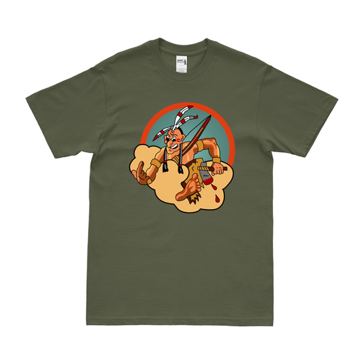 86th Fighter Squadron WW2 Emblem T-Shirt Tactically Acquired Military Green Clean Small