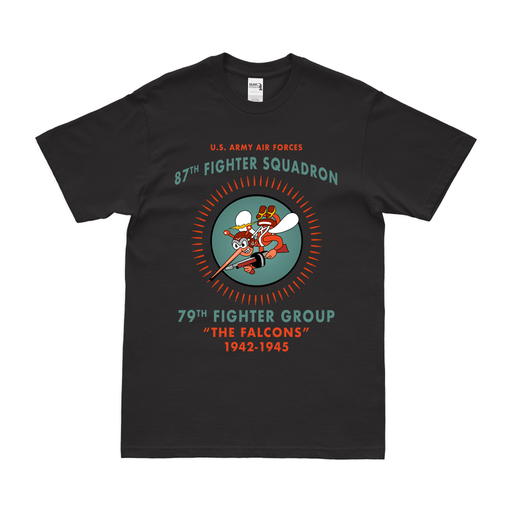 87th Fighter Squadron WW2 Tribute Legacy T-Shirt Tactically Acquired Black Clean Small