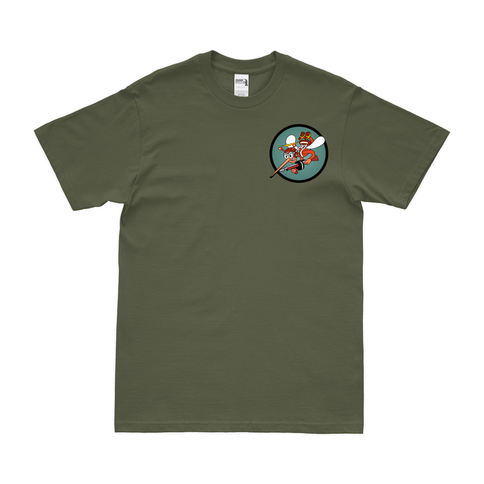 87th Figther Squadron Left Chest Emblem T-Shirt Tactically Acquired Military Green Clean Small