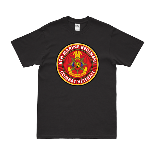 8th Marine Regiment Combat Veteran T-Shirt Tactically Acquired Black Clean Small
