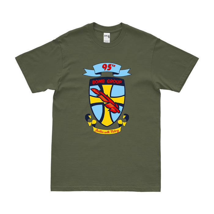 95th Bombardment Group USAAF WW2 T-Shirt Tactically Acquired Military Green Clean Small