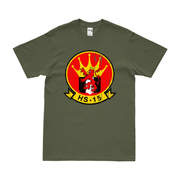Helicopter Anti-Submarine Squadron 15 (HS-15) T-Shirt Tactically Acquired Military Green Distressed Small