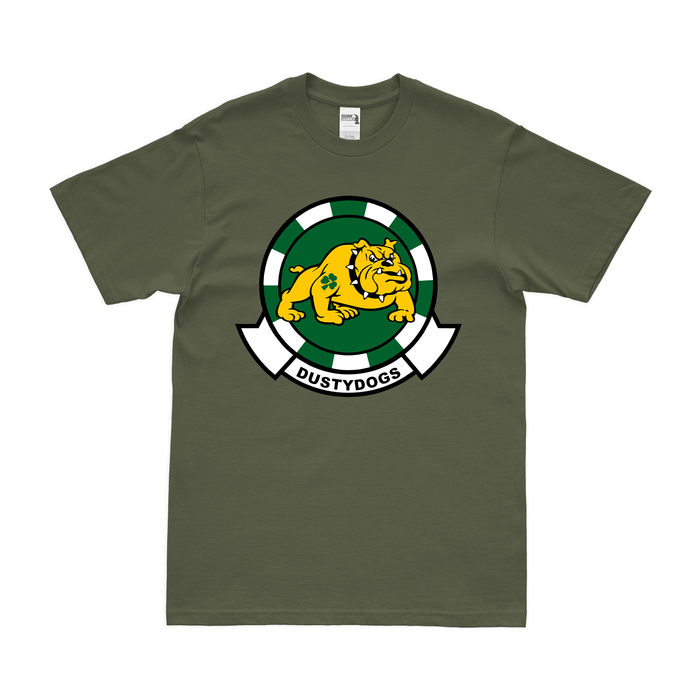 Helicopter Anti-Submarine Squadron 7 (HS-7) T-Shirt Tactically Acquired Military Green Clean Small