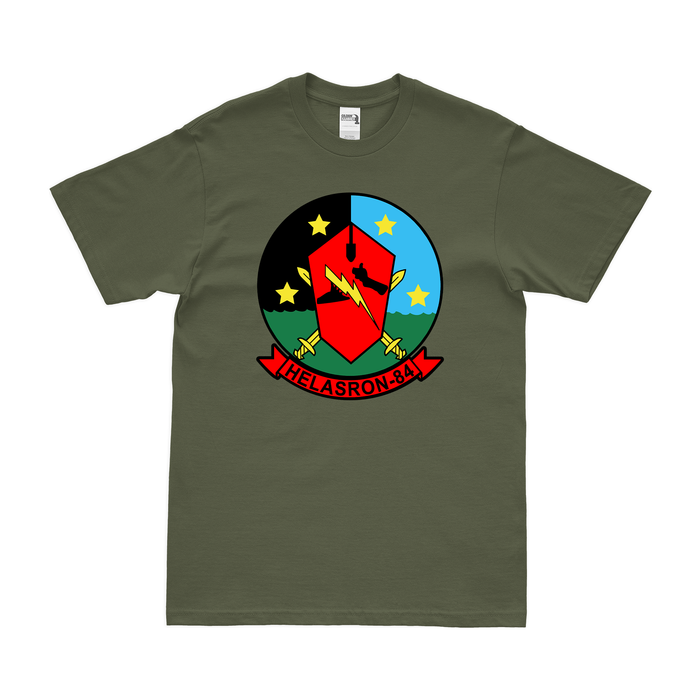 Helicopter Anti-Submarine Squadron 84 (HS-84) T-Shirt Tactically Acquired Military Green Clean Small