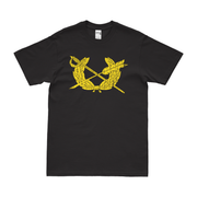 U.S. Army JAG Corps Branch Emblem T-Shirt Tactically Acquired Black Distressed Small