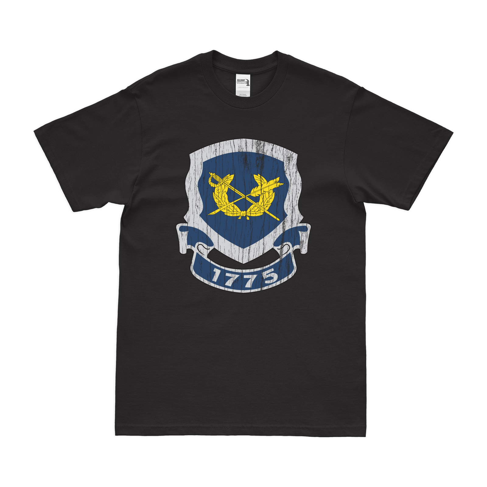 U.S. Army JAG Corps Branch Insignia T-Shirt Tactically Acquired Black Distressed Small