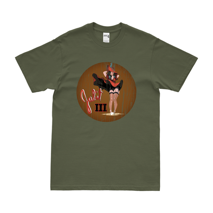 Jabit III' B-29 Superfortress Logo T-Shirt Tactically Acquired Military Green Distressed Small