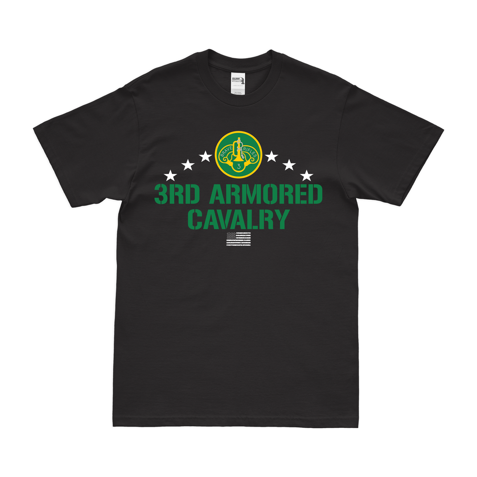 Patriotic 3d Armored Cavalry (3d ACR) T-Shirt Tactically Acquired Black Clean Small