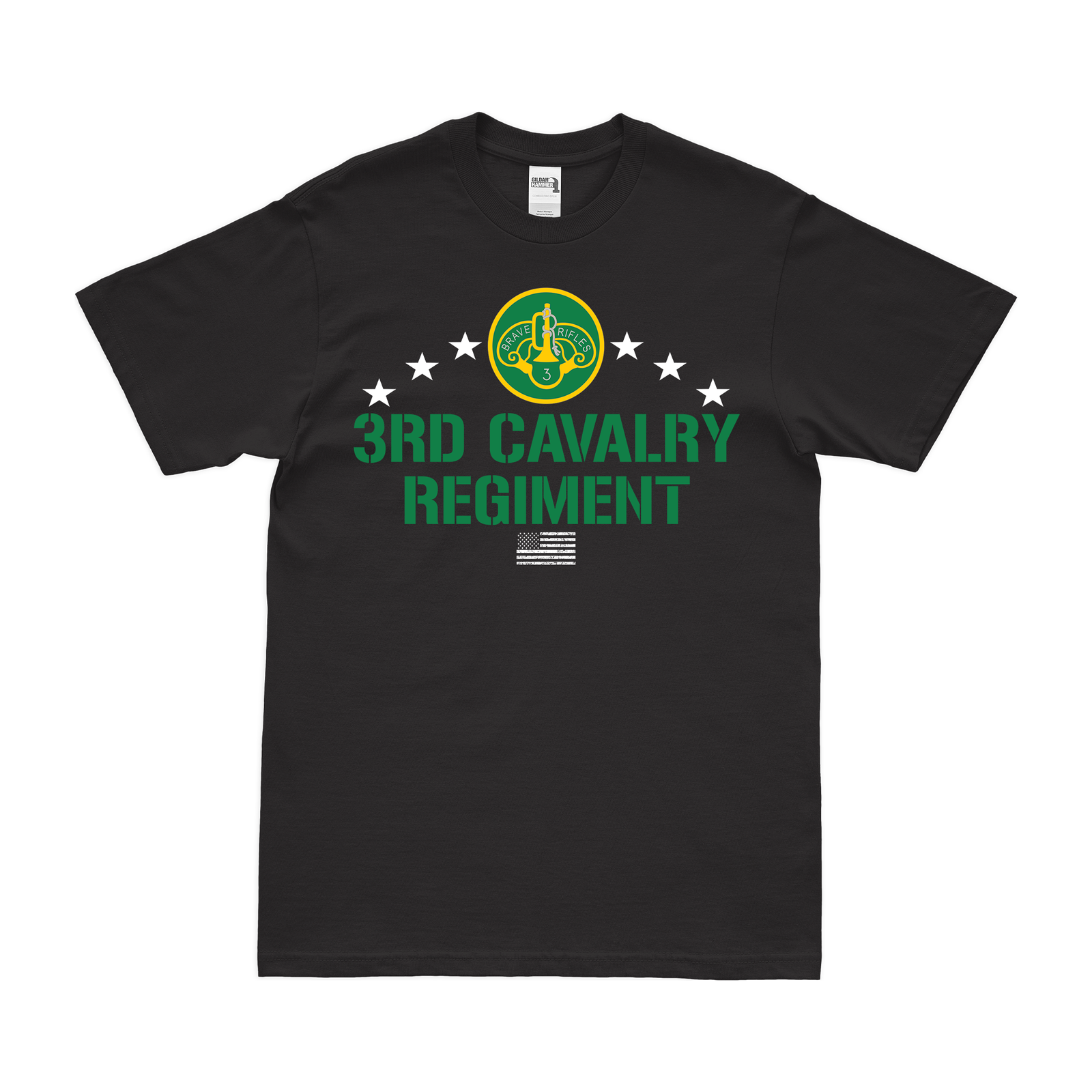 Patriotic 3d Cavalry Regiment T-Shirt Tactically Acquired Black Clean Small