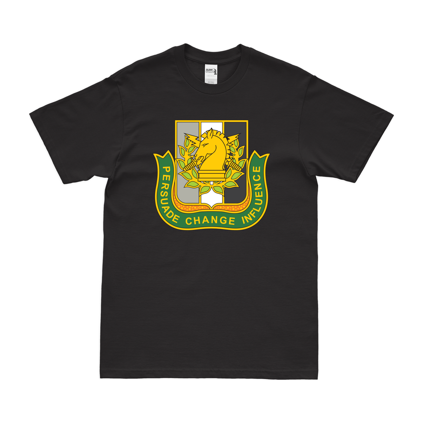 U.S. Army PSYOPS Branch Insignia T-Shirt Tactically Acquired Black Clean Small