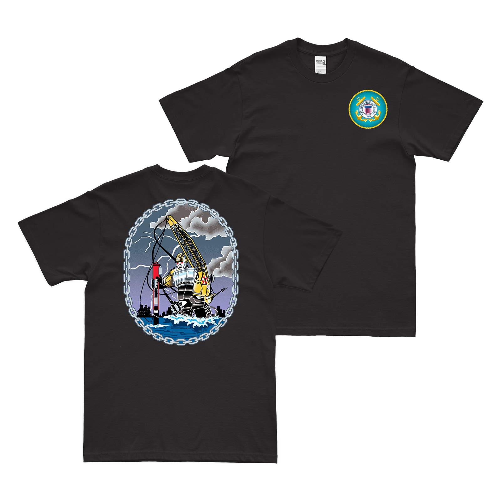 Double-Sided USCGC Kennebec (WLIC-802) T-Shirt Tactically Acquired   