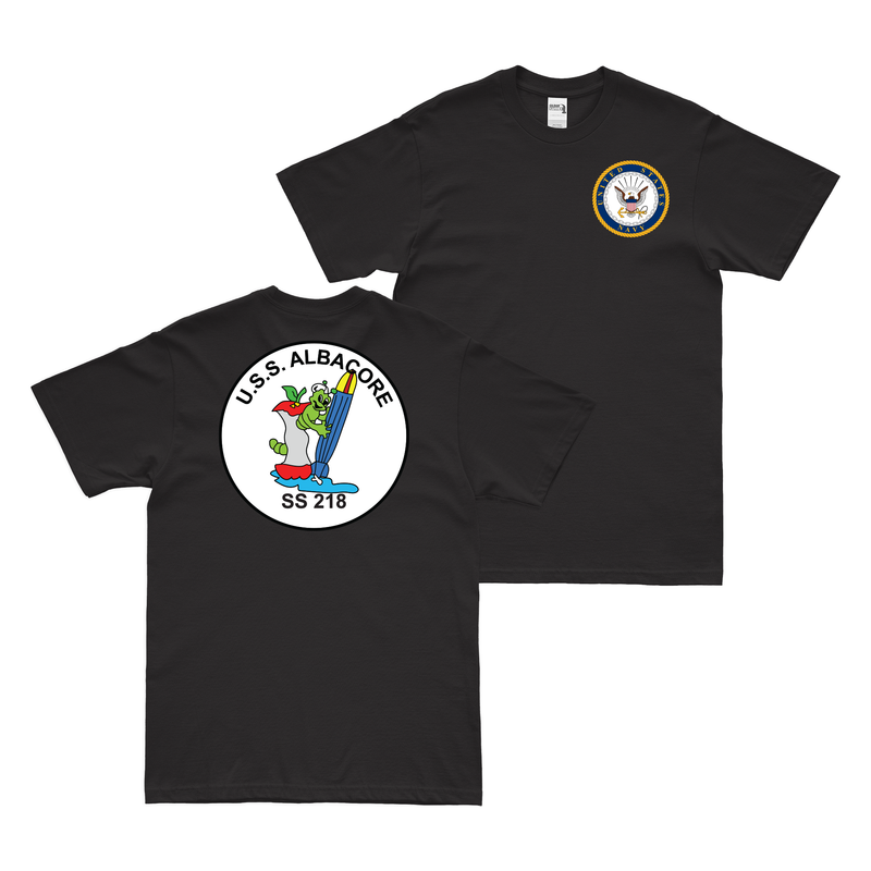 両面 USSアルバコア (SS-218) Tシャツ