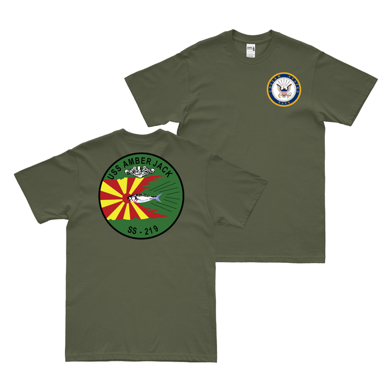 Double-Sided USS Amberjack (SS-219) T-Shirt