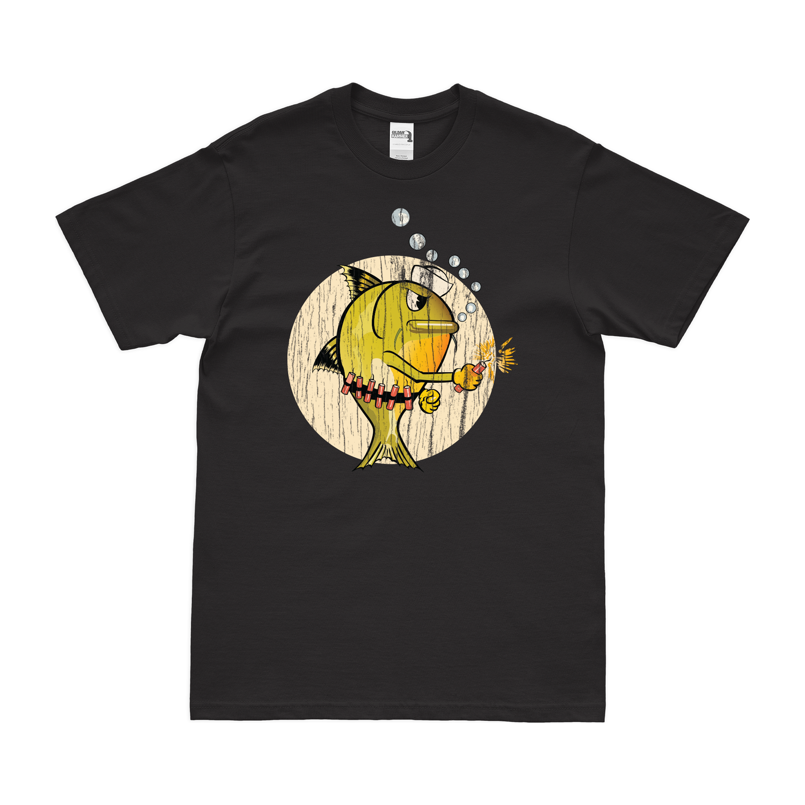 USS Barb (SS-220) Submarine T-Shirt Tactically Acquired Black Distressed Small
