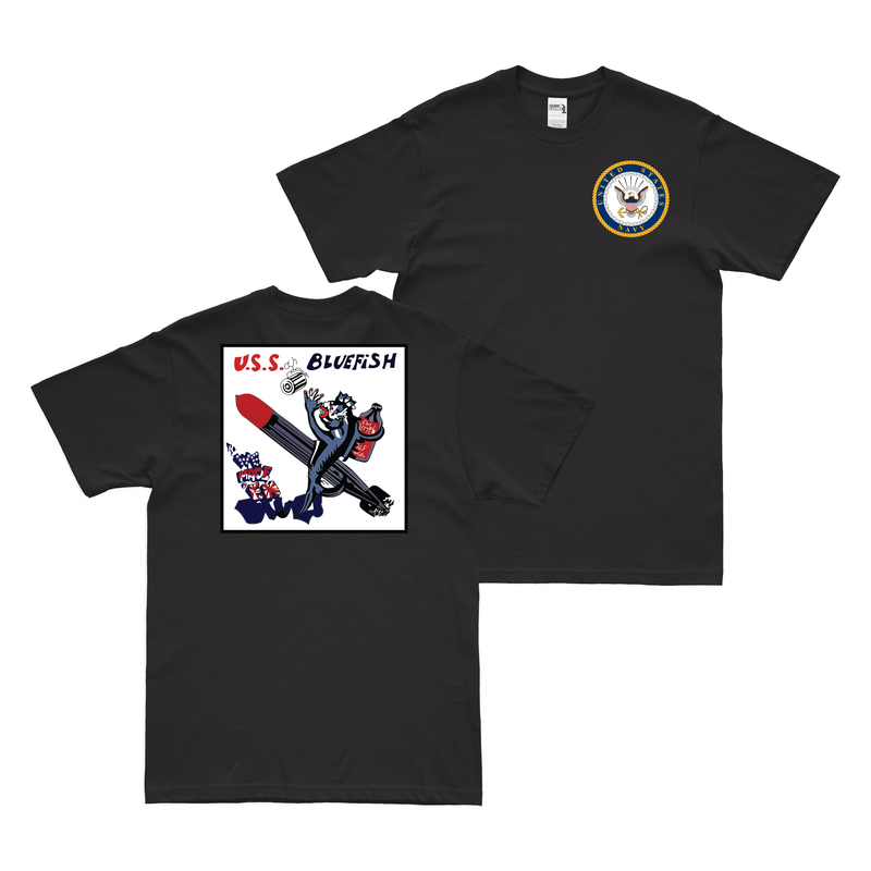 Double-Sided USS Bluefish (SS-222) T-Shirt