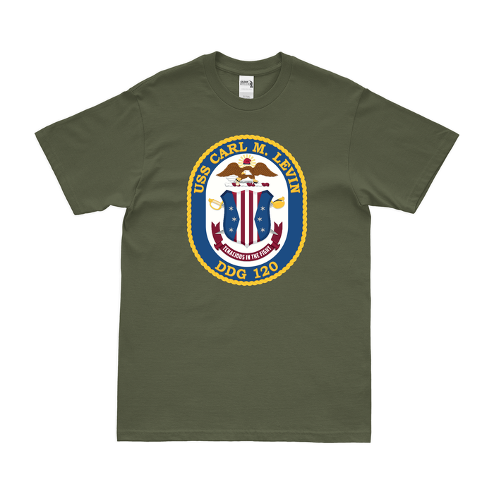 USS Carl M. Levin (DDG-120) Logo Emblem T-Shirt Tactically Acquired   