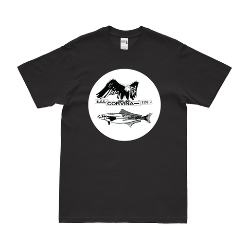 USS Corvina (SS-226) Gato-class Submarine T-Shirt Tactically Acquired Black Clean Small