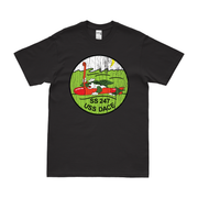 USS Dace (SS-247) Gato-class Submarine T-Shirt Tactically Acquired Black Distressed Small
