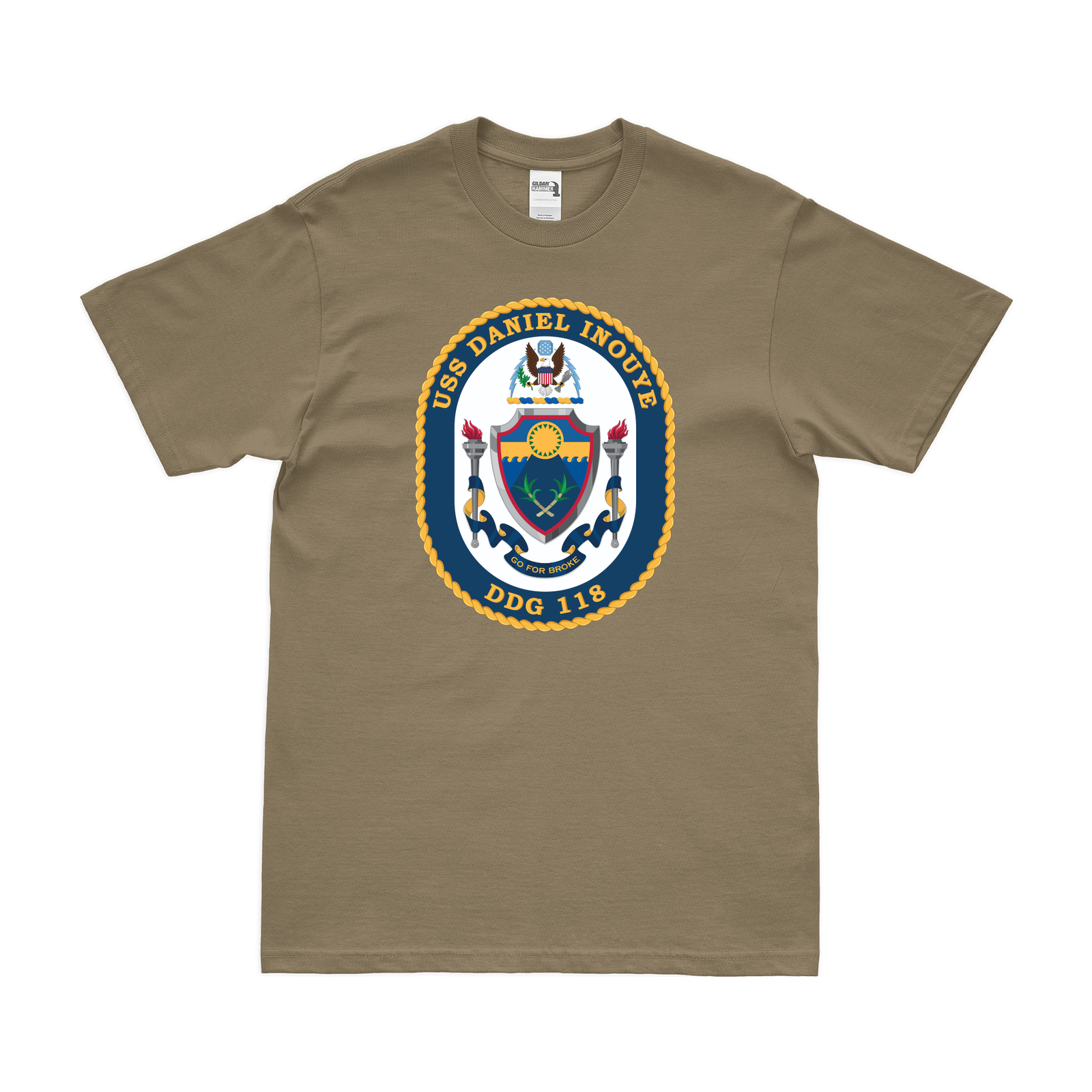 USS Daniel Inouye (DDG-118) Logo Emblem T-Shirt Tactically Acquired   
