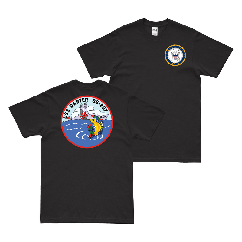 Double-Sided USS Darter (SS-227) Gato-class Submarine T-Shirt