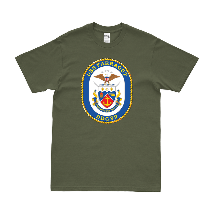 USS Farragut (DDG-99) Logo Emblem T-Shirt Tactically Acquired   