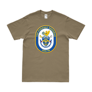 USS Forrest Sherman (DDG-98) Logo Emblem T-Shirt Tactically Acquired Coyote Brown Small 