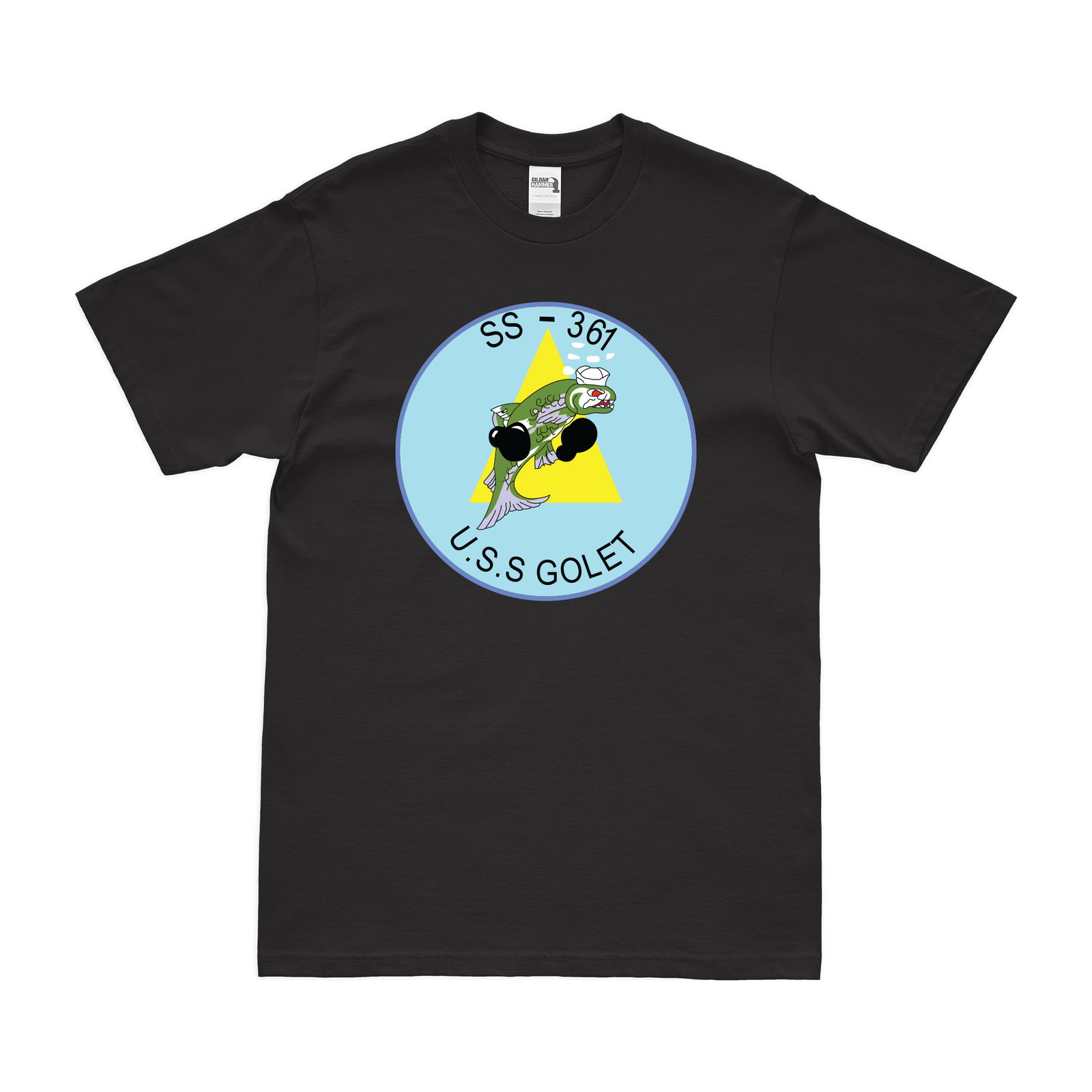 USS Golet (SS-361) Gato-class Submarine T-Shirt Tactically Acquired Black Clean Small