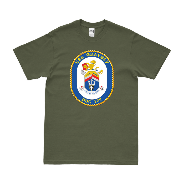 USS Gravely (DDG-107) Logo Emblem T-Shirt Tactically Acquired   