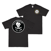 Double-Sided USS Growler (SS-215) Gato-class Submarine T-Shirt Tactically Acquired Black Clean Small