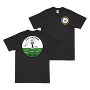 Double-Sided USS Grunion (SS-216) Gato-class Submarine T-Shirt Tactically Acquired Black Clean Small