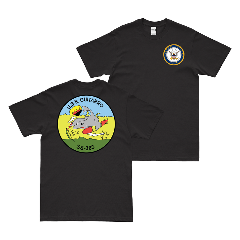 Double-Sided USS Guitarro (SS-363) Gato-class Submarine T-Shirt