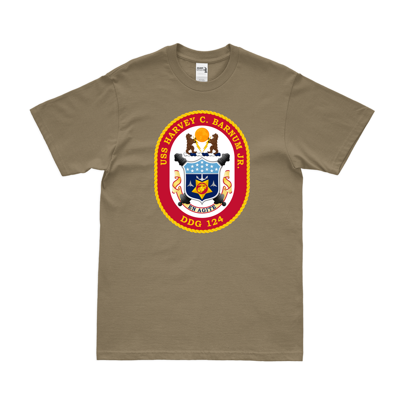 USS Harvey C. Barnum Jr. (DDG-124) Logo Emblem T-Shirt Tactically Acquired   