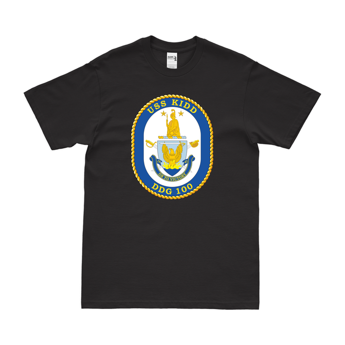 USS Kidd (DDG-100) Logo Emblem T-Shirt Tactically Acquired   