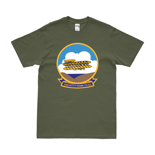 USS Kitty Hawk (CV-63) T-Shirt Tactically Acquired Military Green Clean Small