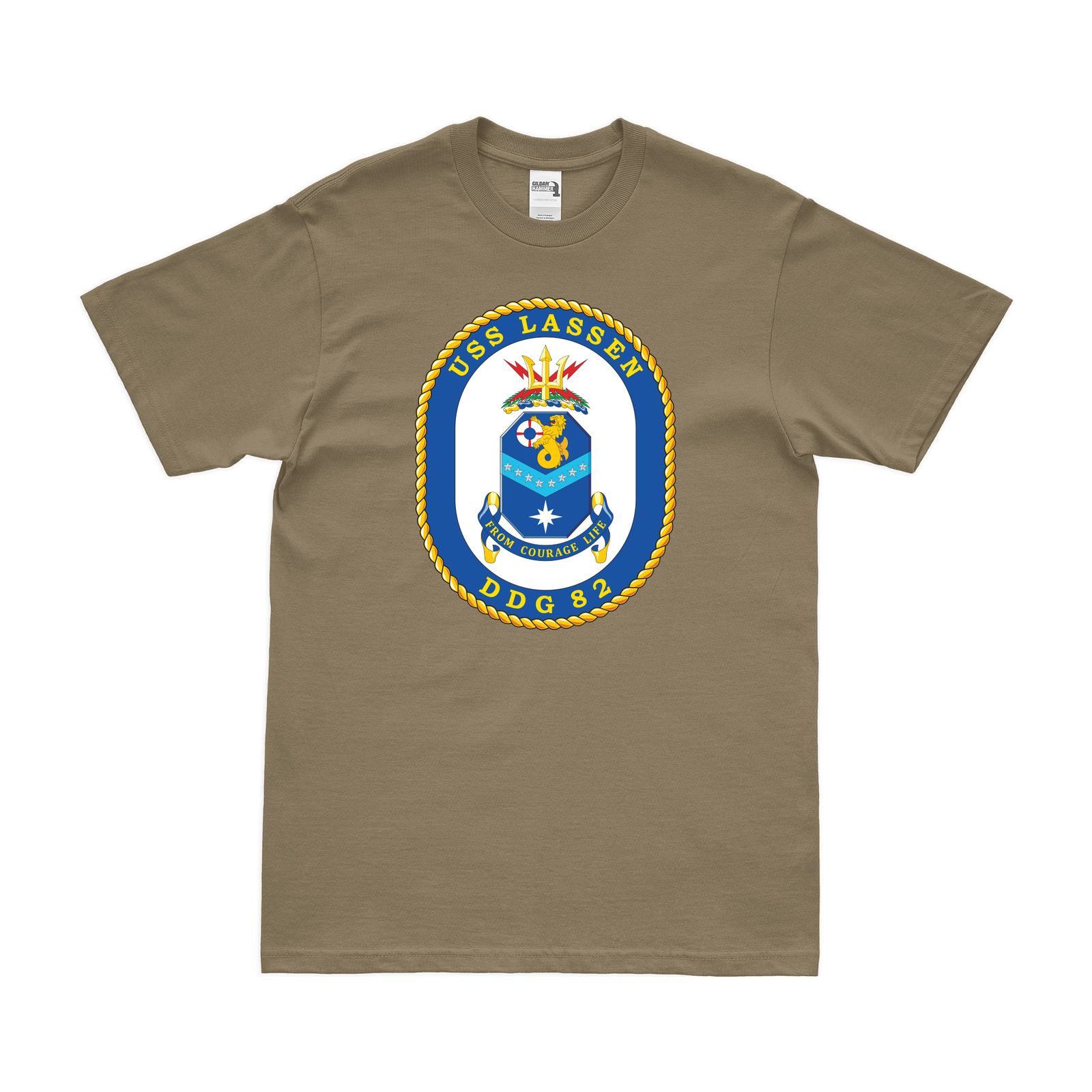 USS Lassen (DDG-82) Logo Emblem T-Shirt Tactically Acquired   