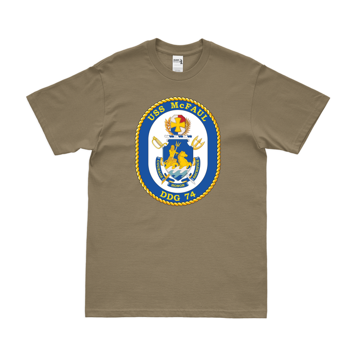 USS McFaul (DDG-74) Logo Emblem T-Shirt Tactically Acquired   