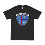 USS Midway (CV-41) T-Shirt Tactically Acquired Black Clean Small