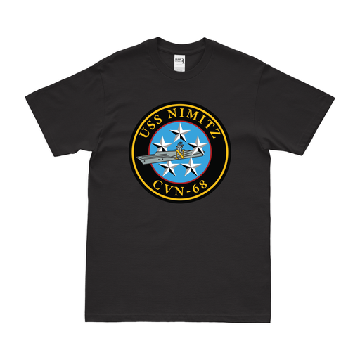 USS Nimitz (CVN-68) T-Shirt Tactically Acquired Black Clean Small