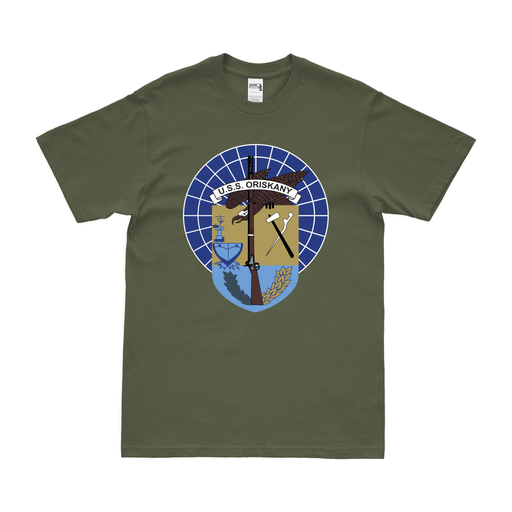 USS Oriskany (CV-34) T-Shirt Tactically Acquired Military Green Clean Small