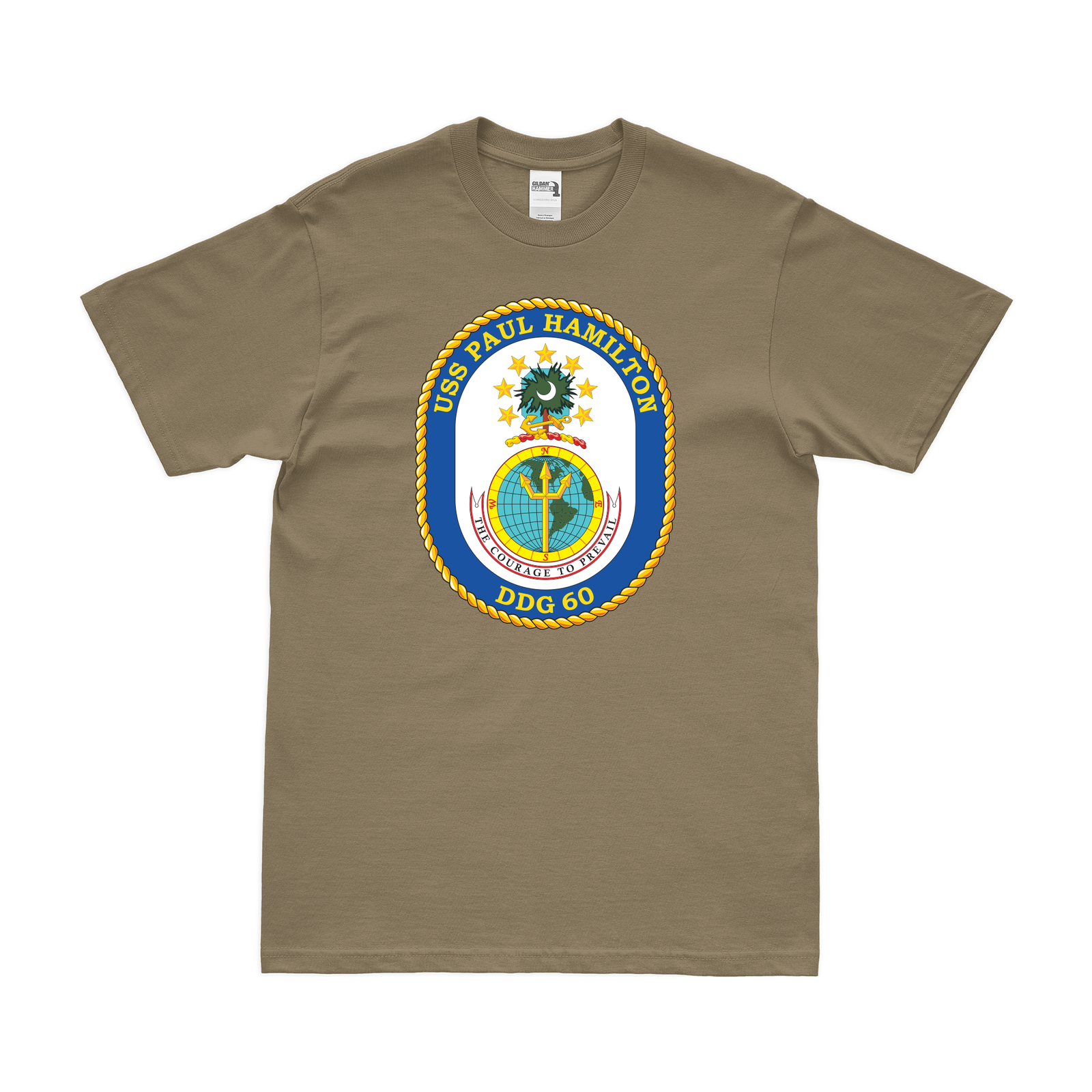 USS Paul Hamilton (DDG-60) Logo Emblem T-Shirt Tactically Acquired   