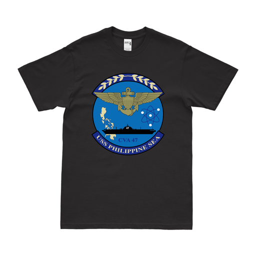 USS Philippine Sea (CVA-47) T-Shirt Tactically Acquired Black Clean Small