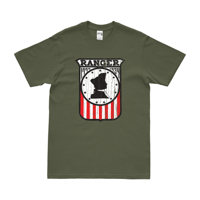 USS Ranger (CV-4) T-Shirt Tactically Acquired Military Green Distressed Small