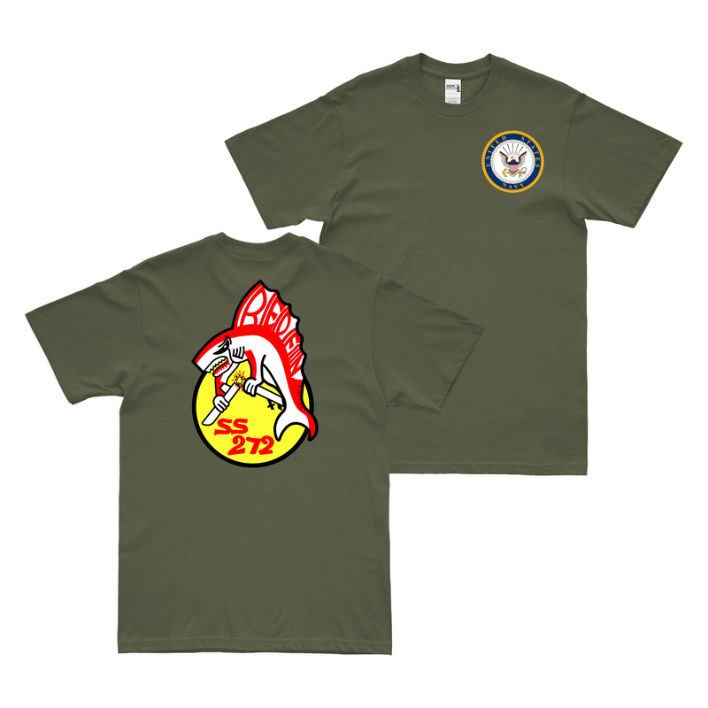 Double-Sided USS Redfin (SS-272) Gato-class Submarine T-Shirt