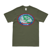 USS Ronald Reagan (CVN-76) T-Shirt Tactically Acquired Military Green Distressed Small