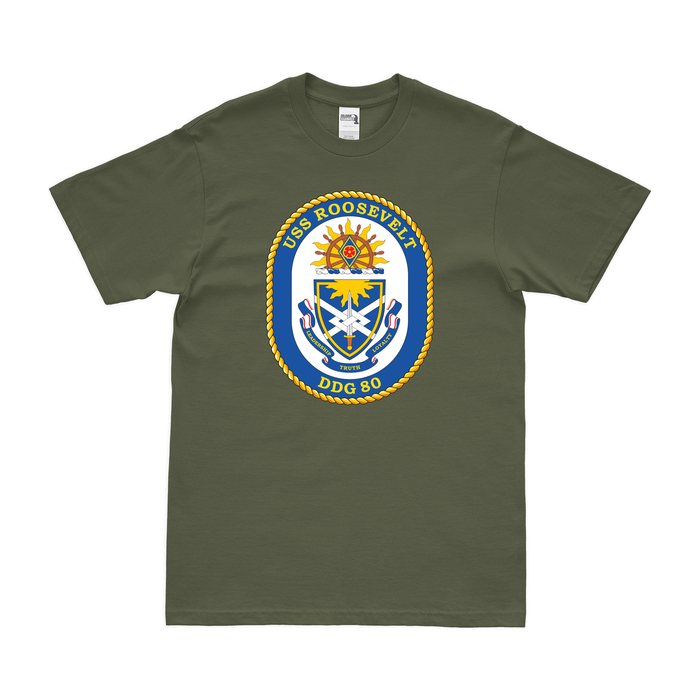 USS Roosevelt (DDG-80) Logo Emblem T-Shirt Tactically Acquired   