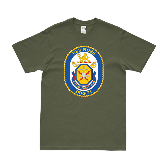 USS Ross (DDG-71) Logo Emblem T-Shirt Tactically Acquired   