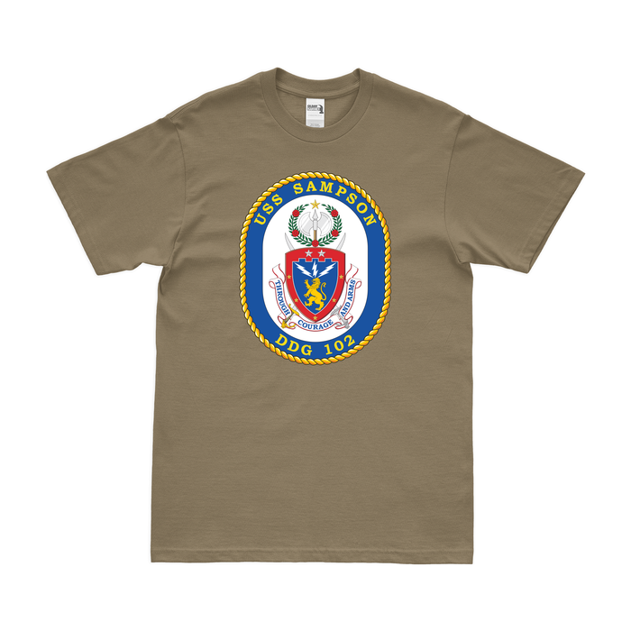 USS Sampson (DDG-102) Logo Emblem T-Shirt Tactically Acquired   