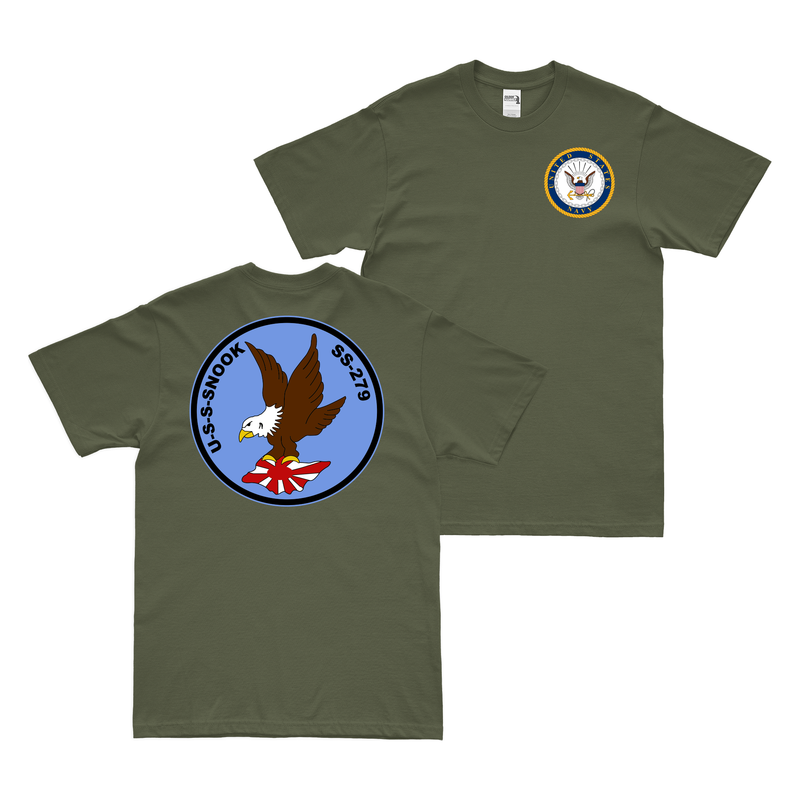 Double-Sided USS Snook (SS-279) Gato-class Submarine T-Shirt